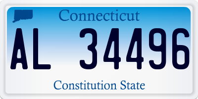 CT license plate AL34496