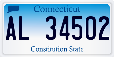 CT license plate AL34502