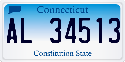 CT license plate AL34513
