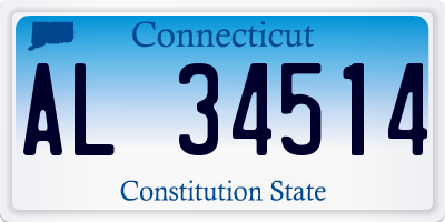 CT license plate AL34514