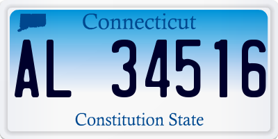 CT license plate AL34516