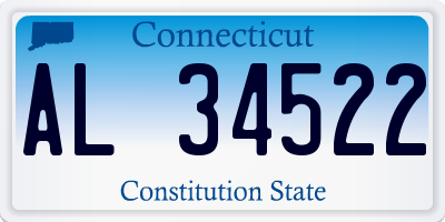 CT license plate AL34522