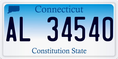 CT license plate AL34540