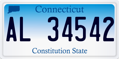 CT license plate AL34542