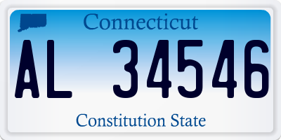 CT license plate AL34546