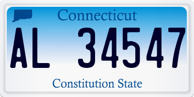 CT license plate AL34547