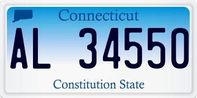 CT license plate AL34550