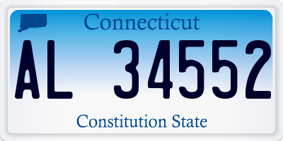 CT license plate AL34552