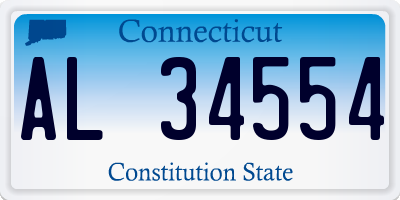 CT license plate AL34554