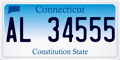 CT license plate AL34555