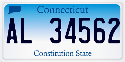 CT license plate AL34562