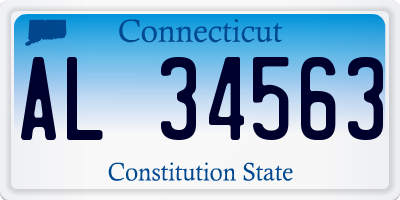 CT license plate AL34563