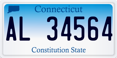 CT license plate AL34564
