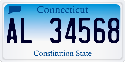 CT license plate AL34568