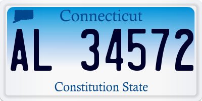 CT license plate AL34572