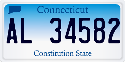 CT license plate AL34582