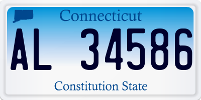CT license plate AL34586