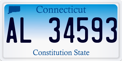 CT license plate AL34593