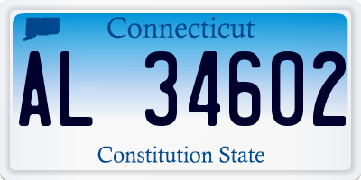CT license plate AL34602