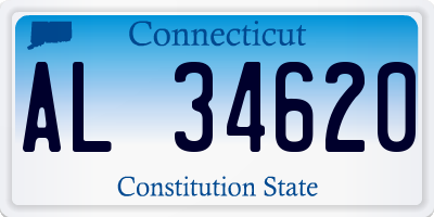 CT license plate AL34620
