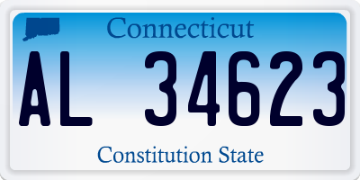 CT license plate AL34623