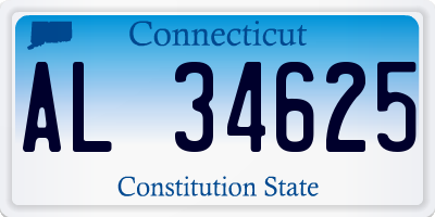 CT license plate AL34625