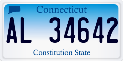 CT license plate AL34642