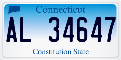 CT license plate AL34647