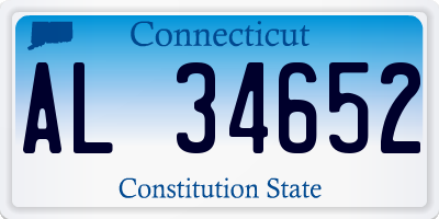 CT license plate AL34652