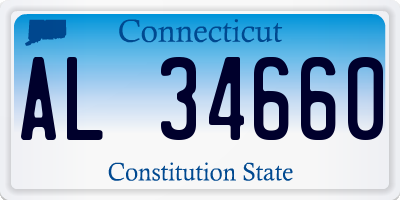 CT license plate AL34660