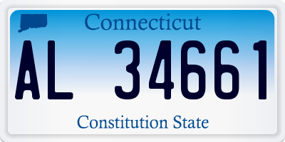 CT license plate AL34661
