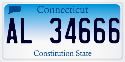 CT license plate AL34666
