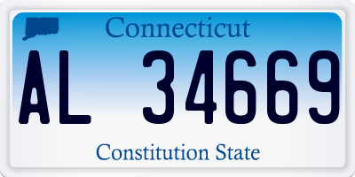 CT license plate AL34669