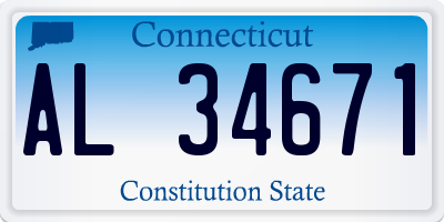 CT license plate AL34671