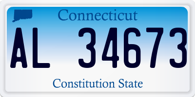 CT license plate AL34673