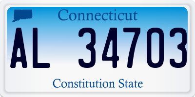 CT license plate AL34703