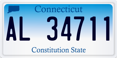 CT license plate AL34711