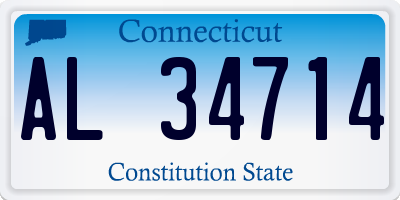 CT license plate AL34714