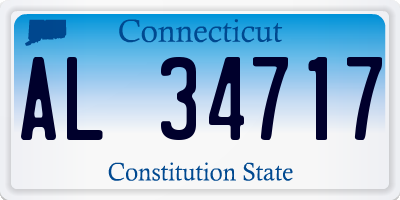 CT license plate AL34717