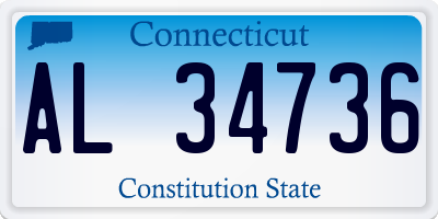 CT license plate AL34736