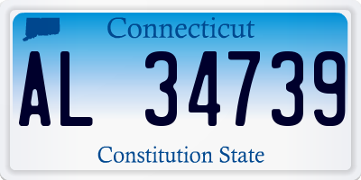CT license plate AL34739