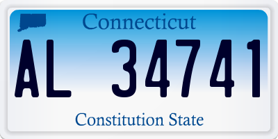 CT license plate AL34741