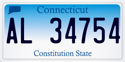 CT license plate AL34754