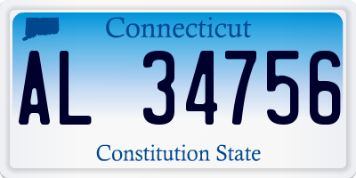 CT license plate AL34756