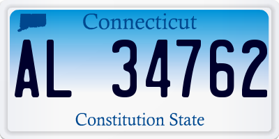 CT license plate AL34762