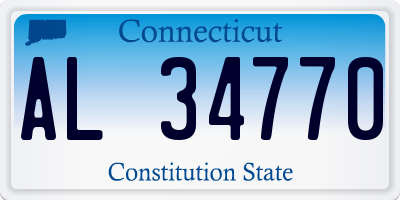 CT license plate AL34770