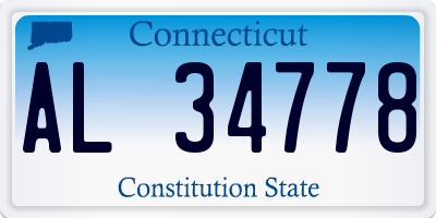 CT license plate AL34778
