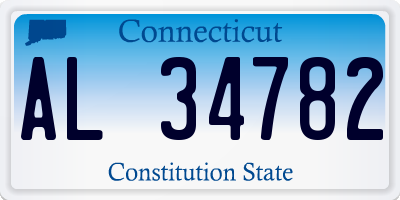 CT license plate AL34782