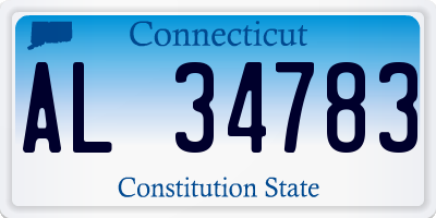 CT license plate AL34783