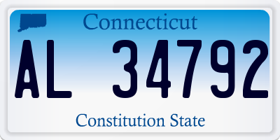 CT license plate AL34792